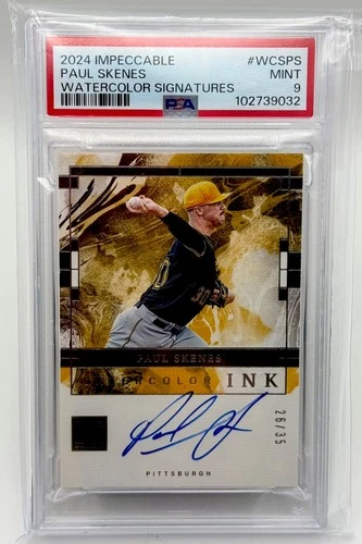 2024 Impeccable Watercolor Paul Skenes WCSPS Signatures Auto /35 PSA 9 Cy Young