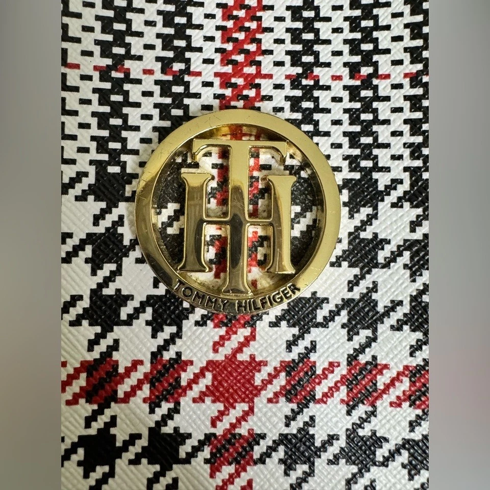 Tommy Hilfiger Mini Cuadros Dorado Hardware Logo Cartera Mochila Verano Escapada Bolso Foto 3 de 4