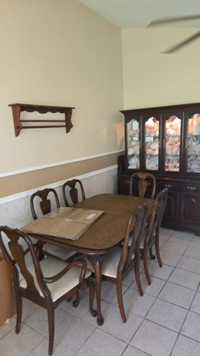 dining chairs set of 6 wood vintage