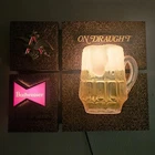Vintage Budweiser Beer Mug On Draught Lighted Light Up Sign 1970s Man Cave Rare