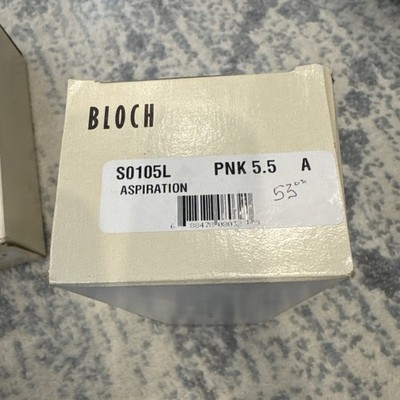 NIB Bloch Aspiration Ballet Pointe Shoes S0105L Pink Satin 5.5 A