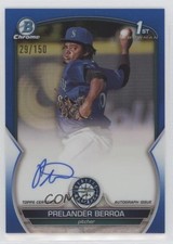 2023 Bowman Chrome Prospect Blue Refractor 29/150 Prelander Berroa Auto 0m4q