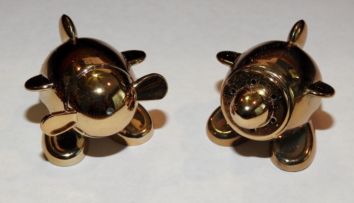 Salt & Pepper Shaker Set Orville & Wilbur Virgin Atlantic Airlines