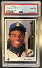 1989 Upper Deck Ken Griffey Jr. #1 RC Mariners PSA 8