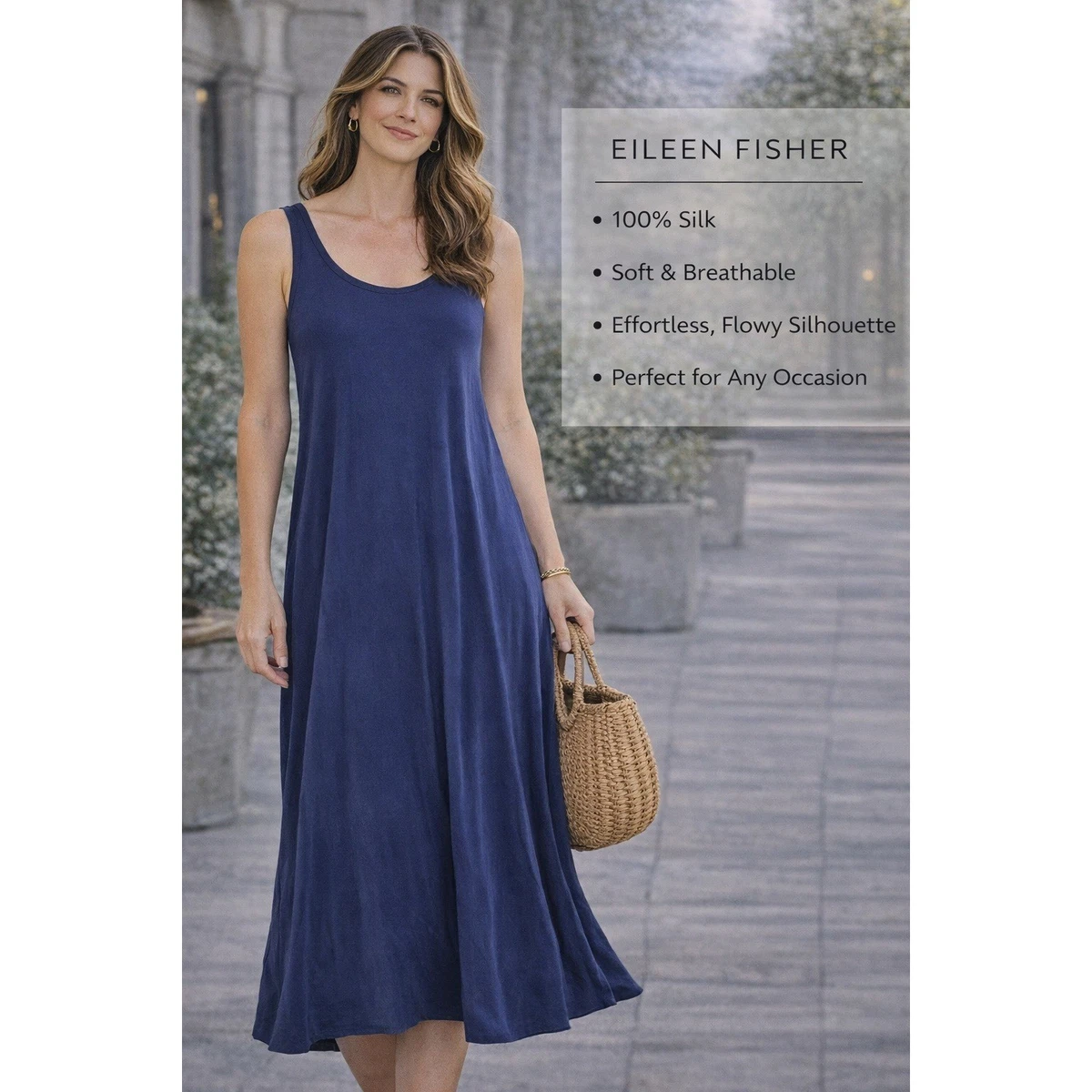 knee length dresses for ladies EILEEN FISHER Sun Dress w/ Tags