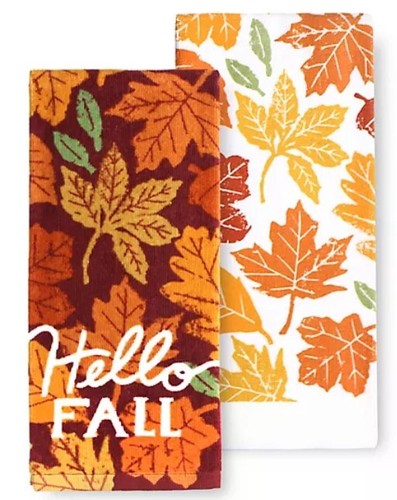 Celebrate Fall Thanksgiving 2-Pack Multicolor Cotton Kitchen Terry Tea Towels - Picture 58 of 89