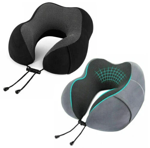 New Memory Foam U Shaped Travel Pillow Neck Support Soft Head Rest Car Plane A - Picture 1 of 24