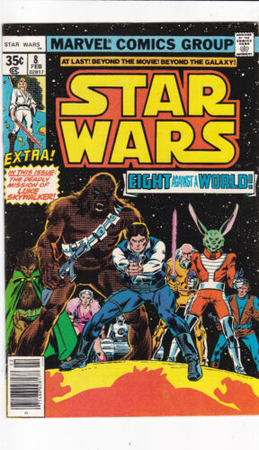 STAR WARS #8 F/VF NEWSSTAND 1st App. Jaxxon & The Cloud-Riders MARVEL Comic 1977