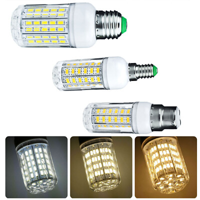 E27 E26 E12 E14 B22 G9 GU10 LED Corn Light Bulbs 5730 SMD 24-72 LEDS Lamp 110V