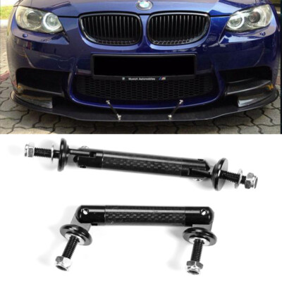 Black Carbon Strut Tie Bar Support Rod For Toyota Scio Splitter Diffuser Spoiler