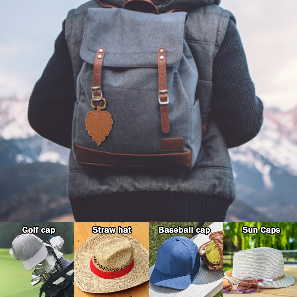 Hat Clip On Bag PU Leather Backpack Clips Camping Hiking Supplies