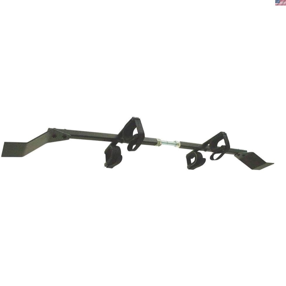 48インチ-54インチ オーバーヘッドガンラック-トラック用ロック ブラック ダブル