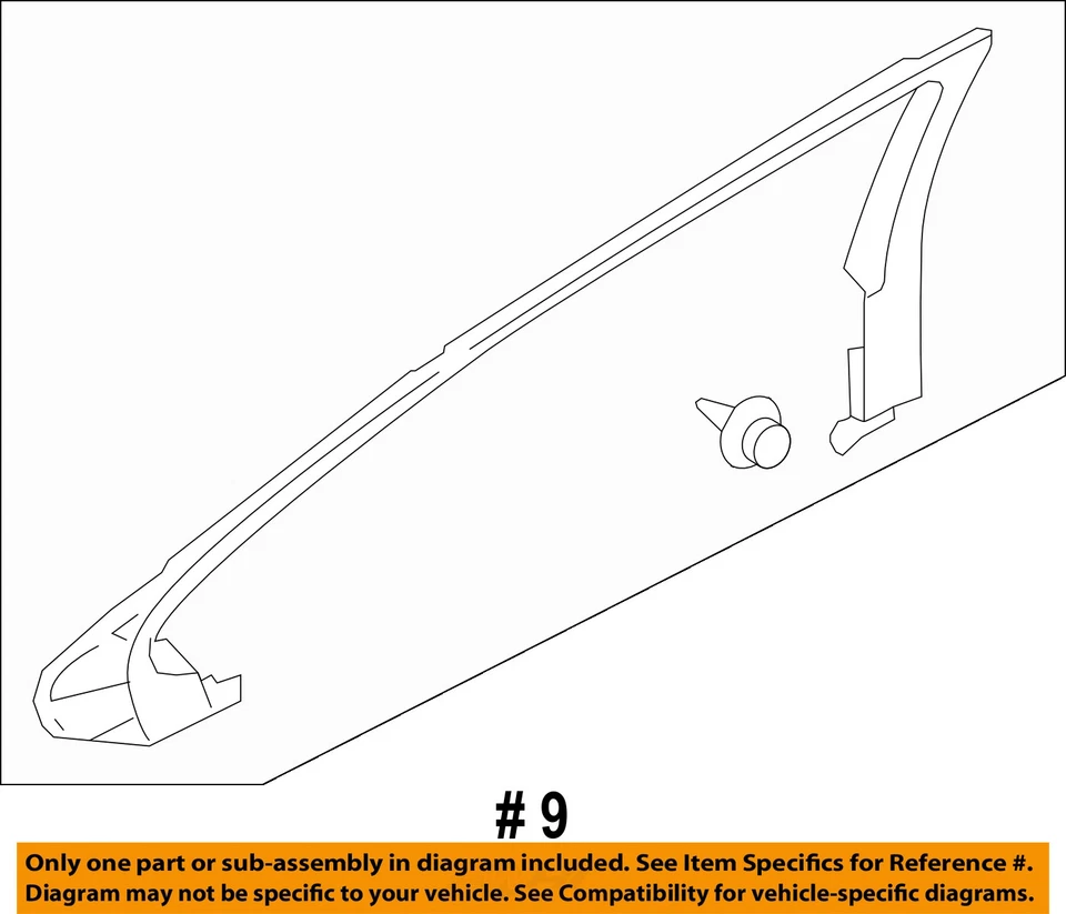 Ford OEM 10-19 Police Interceptor sedán-moldura superior AG1Z5425505AA Foto 2 de 2