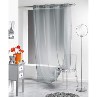 Douceur d'Interieur Tenda con occhielli Lissea in poliestere Grigio 240 x 140...