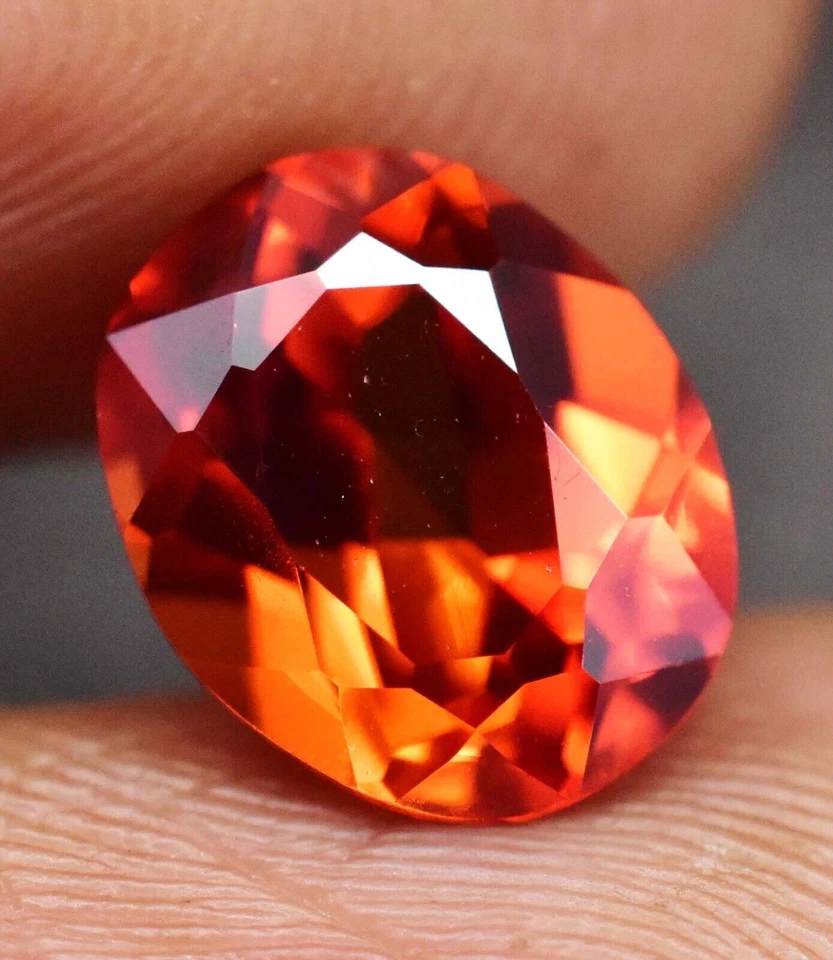 Zafiro Padparadscha natural SIN CALEFACCIÓN 4+ quilates corte ovalado certificado mejor piedra preciosa Foto 3 de 4