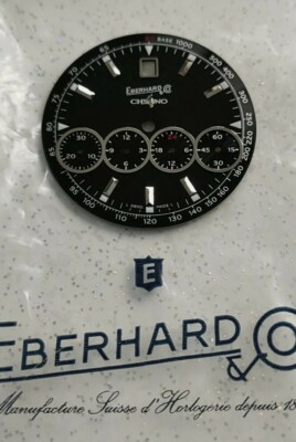 EBERHARD CHRONO 4 DIAL Large Size nero Ref. 31052 Original
