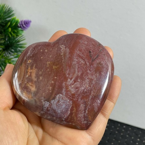 Natural wood fossils heart-shaped reiki healing rare mineral specimens 168g c1 - Picture 3 of 9
