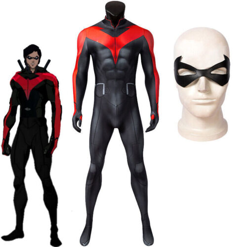 Teen Titans Nightwing Cosplay Jumpsuit The Judas Contract Suit Halloween Costume - Picture 1 of 14
