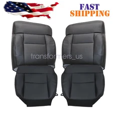 Fits For 2004 2005-2008 Ford F150 Leather Seat Cover Front Bottom & Top Black US