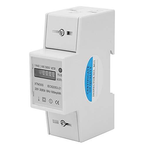 Contatore KWh, Contatore KWh digitale monofase 2 fili 2P DIN-Rail 220V (z6a)