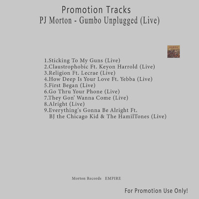 R&B/Soul.. White CD. PJ Morton - Gumbo Unplugged (Live)
