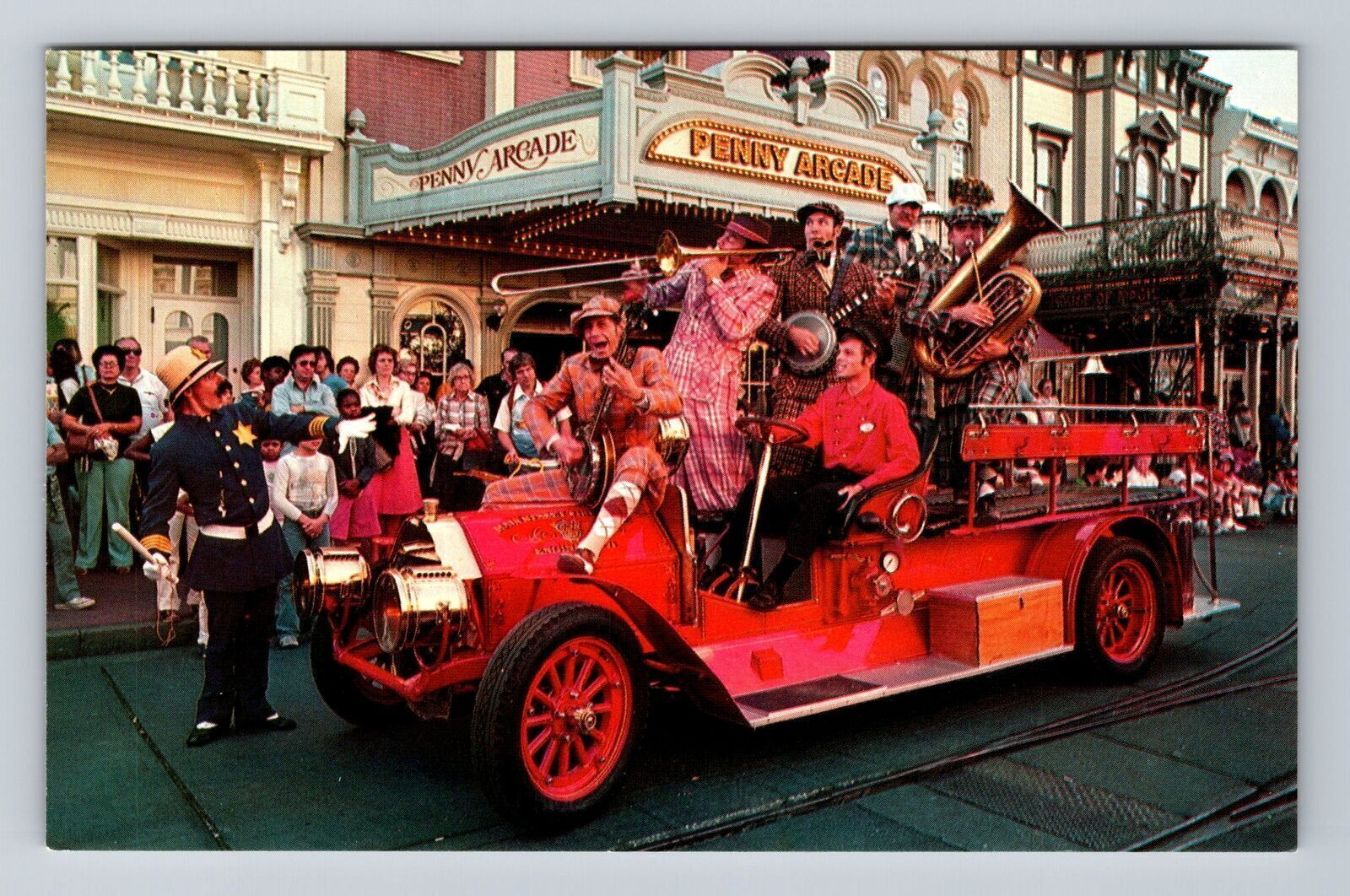 Vintage Orlando Florida Disney World Banjo Kings Main St USA Postcard
