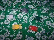 Wet Nose Designs Tropical Hibiscus Dog Collar On Green Hawaiian COLOR Buckle