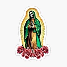 La Santa Muerte Mexican Floral Saint Death Sticker waterproof