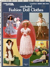 Crocheted Fashion Doll Clothes  1983 Leisure Arts Craft Leaflet  268 10 Project