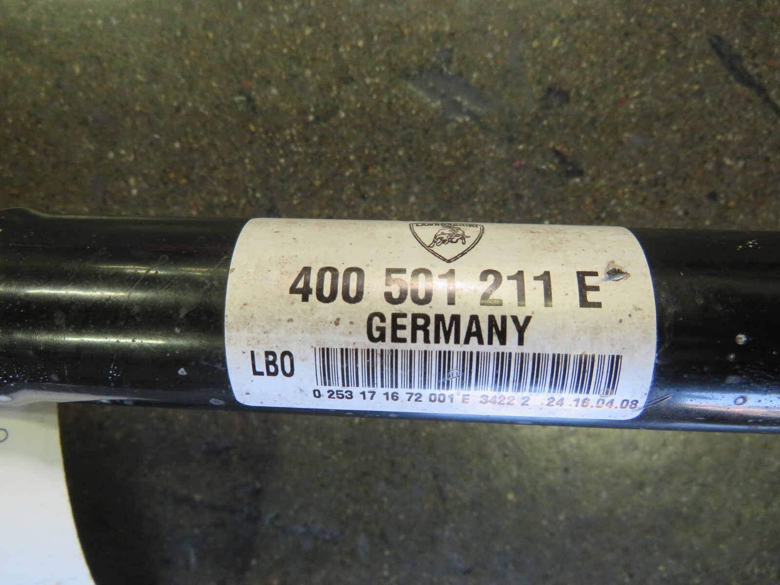 Lamborghini Gallardo, Spyder, LH, Rear Axle Shaft, Used, P/N 400501211E