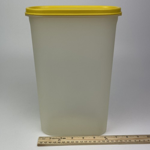 Vintage Tupperware Clear Container With Yellow Lid 1616-7 Modular Mates - Picture 11 of 14
