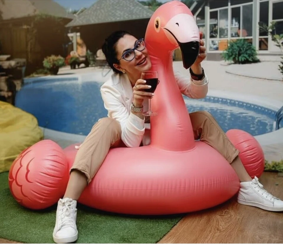 Intex57558 Flamingo Inflable Paseo 56" X 54" X 38" Agua Fría Flotador Rider Foto 3 de 4