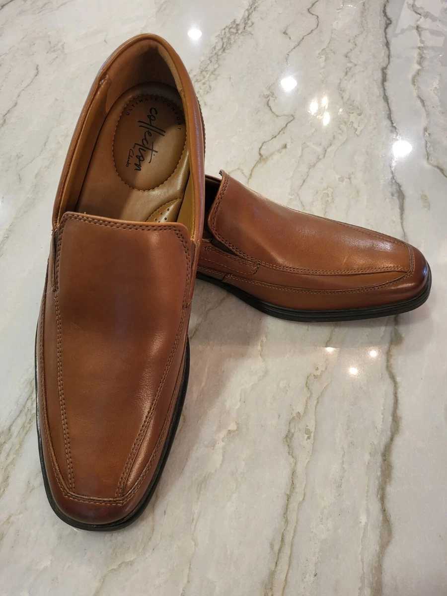 Clarks tilden free shop dark tan