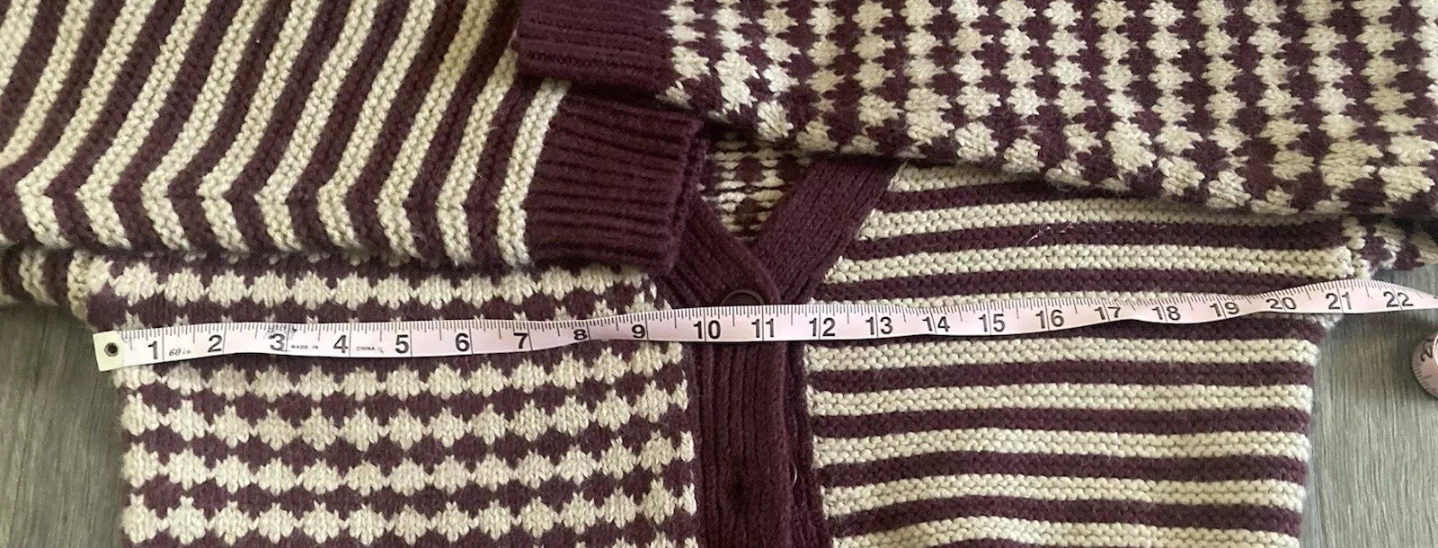 Forever 21 Multi-Pattern Women’s Red Cardigan L - image 5