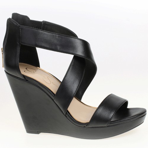 jessica simpson black wedges