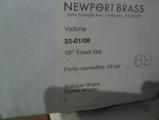 Newport Brass 33-01/06 Victoria 18" Towel Bar Antique Brass