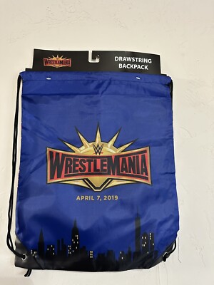WWE WrestleMania 35 Drawstring Bag April 7, 2019 *New With Tags*