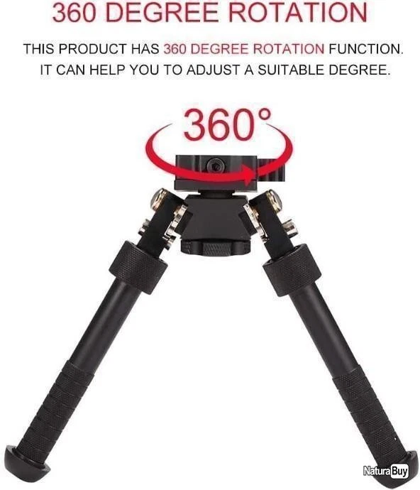 bipied de style atlas  ( matière alluminium se fixe sur un rail de 20 à 22 mm ) - Photo 4/4