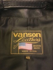 Mint Vintage Vanson Marauder Leather Jacket made in USA Size 40 80s Collectors
