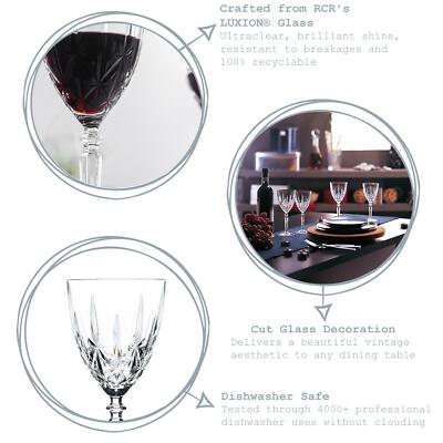 6x Verres à vin pour vin rouge 200 ml Guild - 20 cl - Verres à vin