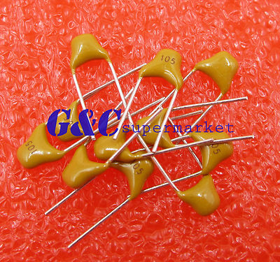 50PCS 1uF 105 50V Monolithic Ceramic Chip Capacitor 5.08 NEW