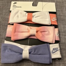 Nike Baby Girls Headbands with Bow 3-Pack, Size 0-6M NWT
