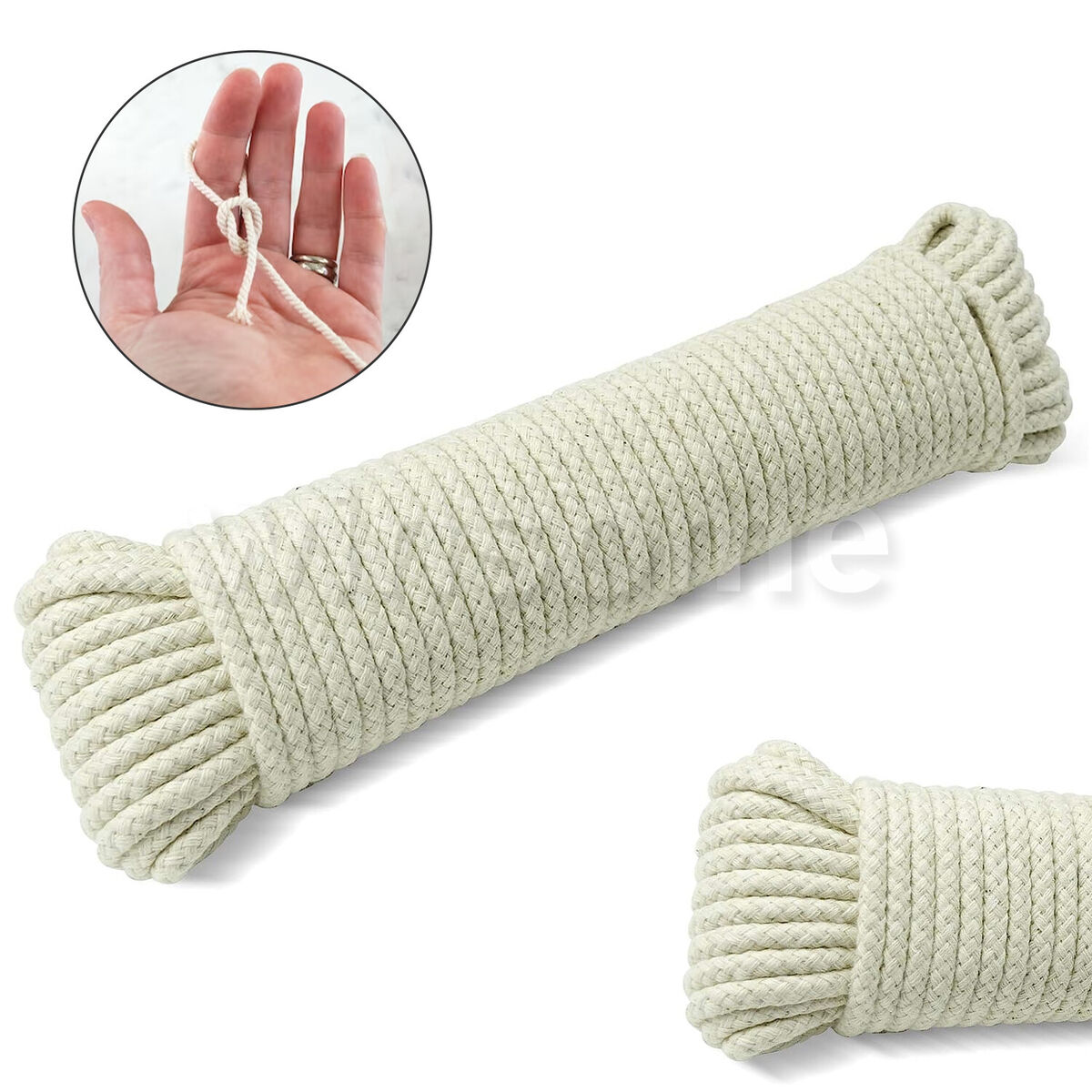 Traditional Strong Cotton Rope Washing Line Rope Clothes Dryer Twine Polley  Jute