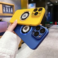 Shockproof MagSafe Matte Case For iPhone 15 16 Pro Max 14 13 Camera Lens Cover