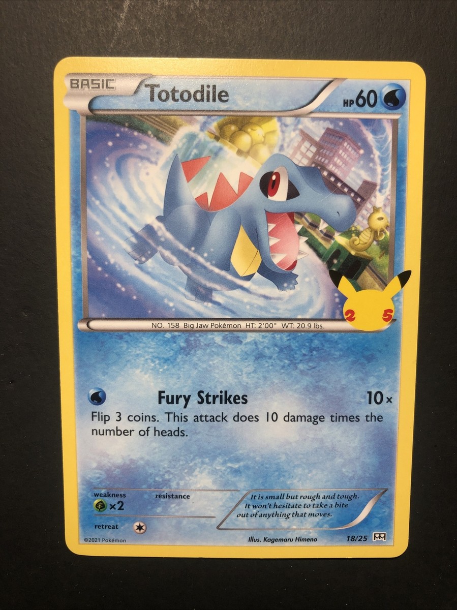 totodile pokemon card mcdonalds Pokemon - McDonalds - 25th Anniversary Collection - Totodile