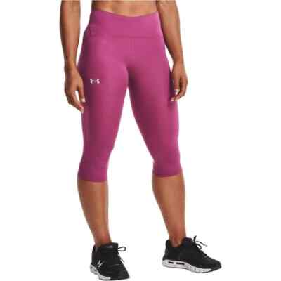 Under Armour Damen-Leggings rosa 3/4-Länge Fly Fast Small neu mit Etikett Ref C518