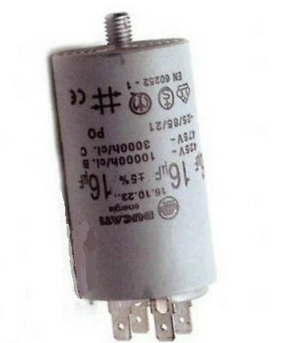 90254707 Condensateur DUCATI 4 cosses 16µF 16uF 425V pour CANDY HOOVER ROSIERES