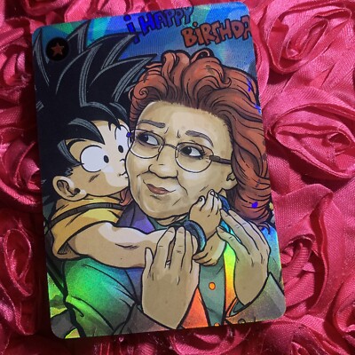 Goku Memories HBD DRAGON BALL Silver Anime ACG Waifu Holo Card
