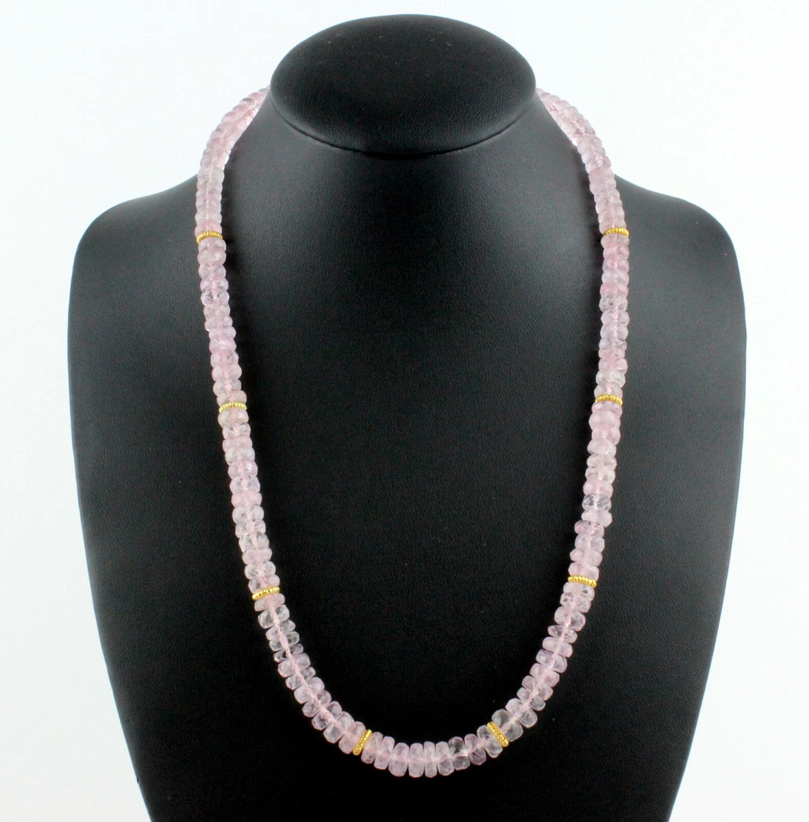 Ciondolo In Argento 925 Con Morganite: Collana Donna Minimal Con Pietra, Catena 45 Cm