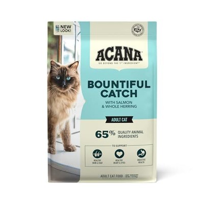 Bountiful Catch Dry Cat Food for Adult Cats, Salmon and Whole Herring Recipe,...
